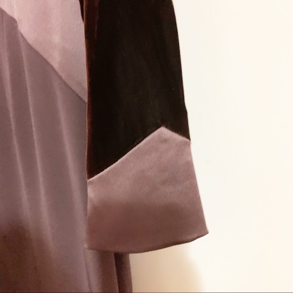 Oleg Cassini Black Tie Vintage Velvet Dark Brown Asymmetrical Dress. SZ 10 - Picture 6 of 10